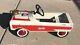 Vintage White Metal AMF Pedal Car, Custom Collectible Pepsi Cola Car