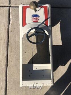 Vintage White Metal AMF Pedal Car, Custom Collectible Pepsi Cola Car