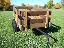 Vintage Wood Berlin Tag Along Trailer 10 Air Tires Radio Flyer Trailer Type