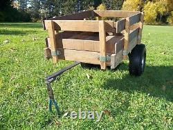 Vintage Wood Berlin Tag Along Trailer 10 Air Tires Radio Flyer Trailer Type