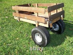 Vintage Wood Berlin Tag Along Trailer 10 Air Tires Radio Flyer Trailer Type