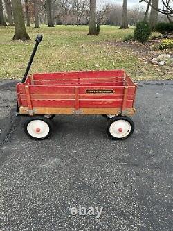 Vintage Wood Radio Flyer Town And Country Wagon