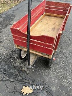 Vintage Wood Radio Flyer Town And Country Wagon