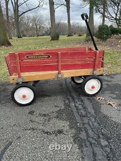 Vintage Wood Radio Flyer Town And Country Wagon