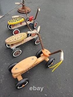 Vintage Wood Ride On Kids Scooter / Balance Bike Toys R Us