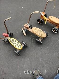 Vintage Wood Ride On Kids Scooter / Balance Bike Toys R Us