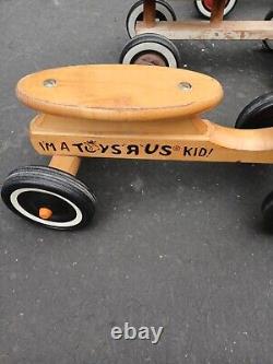 Vintage Wood Ride On Kids Scooter / Balance Bike Toys R Us