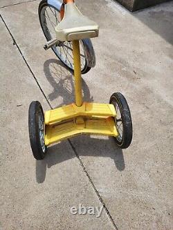 Vintage amf double step junior big front wheel tricycle