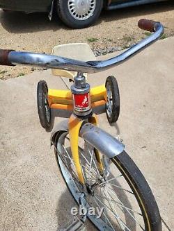 Vintage amf double step junior big front wheel tricycle