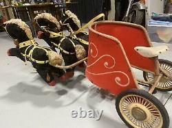 Vintage antique childrens rare pedal car/chariot