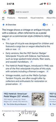 Vintage antique tricycle bike