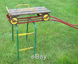 Vintage c1960 Wheelmaster Roller Coaster withTrack Backyard Playground Ride-On Toy