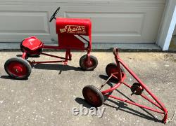 Vintage c. 1950 BMC Tractor Junior Pedal Car withTowing attachment