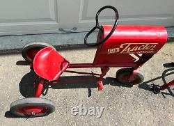 Vintage c. 1950 BMC Tractor Junior Pedal Car withTowing attachment