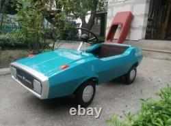 Vintage collectible pedal car USSR. Rainbow