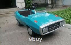 Vintage collectible pedal car USSR. Rainbow