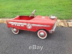 Vintage fire engine pedal car