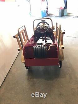 Vintage fire truck pedal car