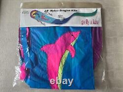 Vintage go fly a kite brand 18 Nylon Dragon Kite 15248 Dolphin Design BRAND NEW
