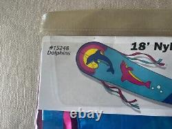 Vintage go fly a kite brand 18 Nylon Dragon Kite 15248 Dolphin Design BRAND NEW