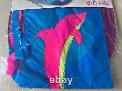 Vintage go fly a kite brand 18 Nylon Dragon Kite 15248 Dolphin Design BRAND NEW
