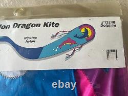 Vintage go fly a kite brand 18 Nylon Dragon Kite 15248 Dolphin Design BRAND NEW
