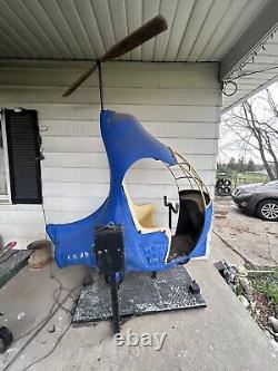 Vintage helicopter Coin Op Ride For Kids, The Twirly Bird WORKS