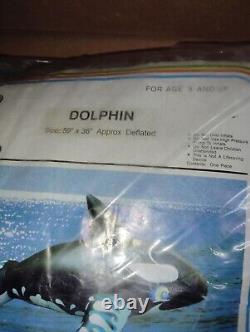 Vintage inflatable toy dolphin croco boy toys