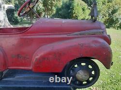 Vintage pedal car 1938-1940 Steelcraft pedal car RARE Oldsmobile-FireTruckAS IS