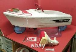 Vintage pedal car/boat Rare Murray Jolly Roger Pedal Boat complete with Motor