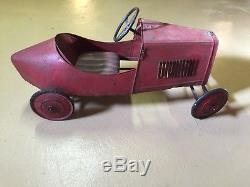 Vintage pedal car boat tail speedster from 1920's or 1930's