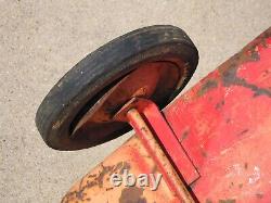 Vintage pedal car tow-behind trailer 1950's. Scarce. Very cool fenders! Unusual