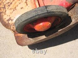 Vintage pedal car tow-behind trailer 1950's. Scarce. Very cool fenders! Unusual