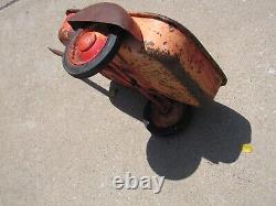 Vintage pedal car tow-behind trailer 1950's. Scarce. Very cool fenders! Unusual