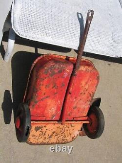 Vintage pedal car tow-behind trailer 1950's. Scarce. Very cool fenders! Unusual