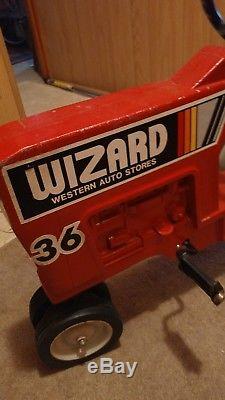 Vintage pedal tractor child kids Wizard Western Auto Stores