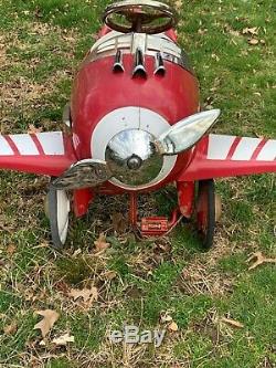 Vintage scarce metal airplane pedal car rare local pickup only