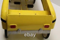 Vintage style custom metal Yellow Pedal Car