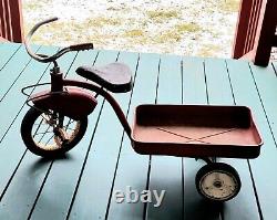 Vntg Rare Original Garton Murray Delivery Cycle Tricycle Trike Wagon Restoration