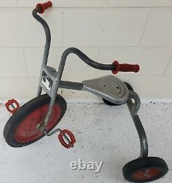 Vtg 1960's Angeles 15 Big Wheel Tricycle Trike Skater Bike Solid Cast Steel LA