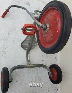 Vtg 1960's Angeles 15 Big Wheel Tricycle Trike Skater Bike Solid Cast Steel LA