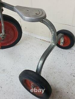 Vtg 1960's Angeles 15 Big Wheel Tricycle Trike Skater Bike Solid Cast Steel LA