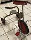 Vtg 1960's Angeles Big Wheel Tricycle Trike Skater Bike Solid Cast Steel LA