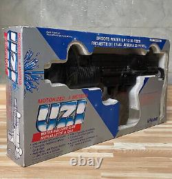 Vtg 1987 LARAMI Motorized UZI Automatic WATER MACHINE GUN 80s Toy NEW IN BOX