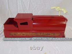 Vtg CANADIAN FLYER Ride-On Locomotive Pressed-Metal Toy with Steerable Front End