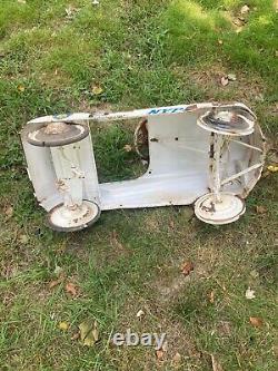 Vtg Full Size Rusty Dipside Nypd Pedal Car To Restore, Great Project Car! Read