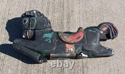 Vtg GAME TIME SADDLE MATES RIDE ON PLAYGROUND TOY CAST ALUMINUM CAROUSEL HORSE