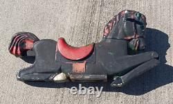 Vtg GAME TIME SADDLE MATES RIDE ON PLAYGROUND TOY CAST ALUMINUM CAROUSEL HORSE