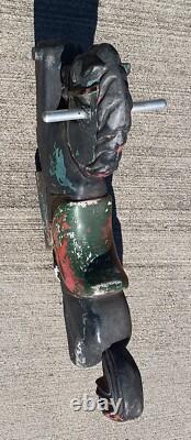 Vtg GAME TIME SADDLE MATES RIDE ON PLAYGROUND TOY CAST ALUMINUM CAROUSEL HORSE