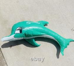 Vtg Inflatable Dolphin Plastic Smiley 1964 Minute Made Co Talks USA READ Pool
